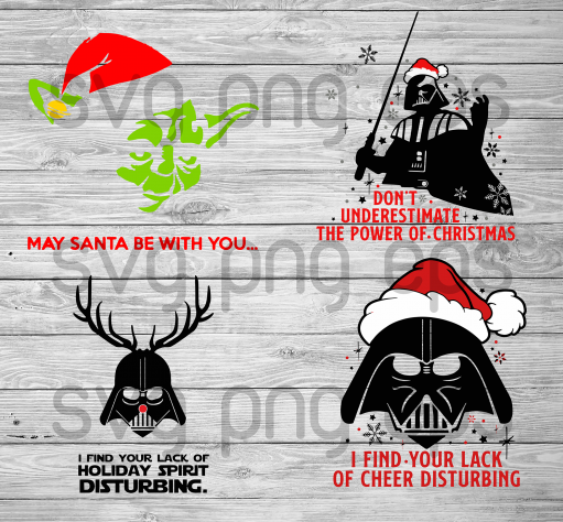May Be Santa Be With You Star War Svg