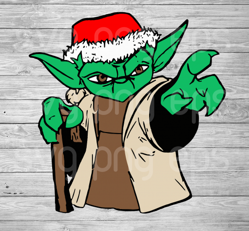 Yoda Santa Christmas Svg
