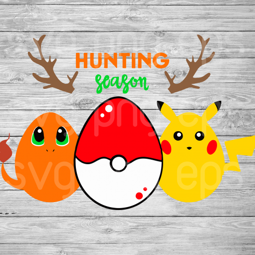 Hunting season svg, Pokemon svg, pikachu svg files, pokemon easter egg svg files, easter egg svg files, easter cutting files