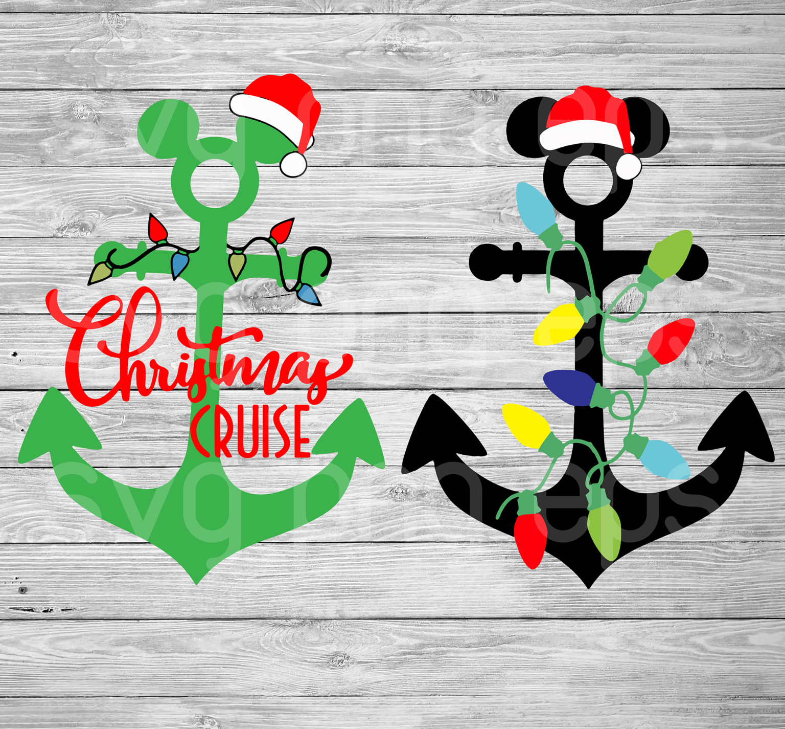 Mickey Mouse Anchor SVG, Christmas Anchor SVG, Disney SVG