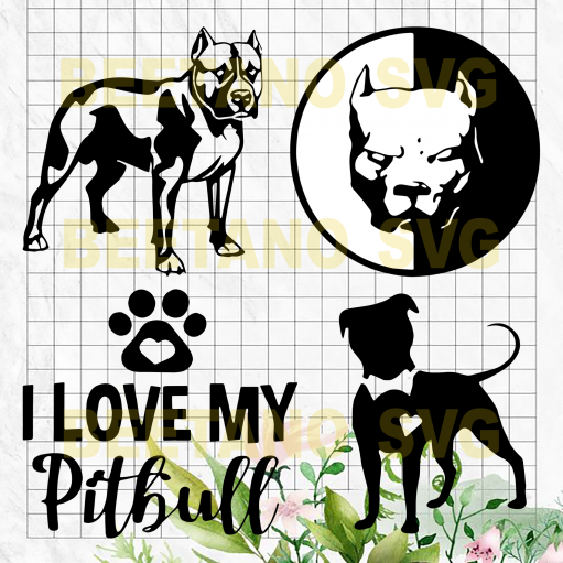 I love my Pitbull Svg Bundle