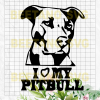 Love My Pitbull Svg Files, Love My Pitbull Vector, Love My Pitbull Vector, Love My Pitbull Cutting Files For Cricut, Svg, Dxf, Eps, Png Instant Download