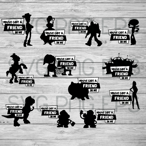 You've got a friend in me svg, you've got a friend in me toy story svg, toy story svg, toy story files, toy story bundle, toy story character svg