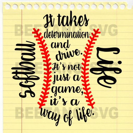 Softball Life Svg