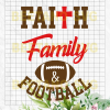 Faith Family Football Svg