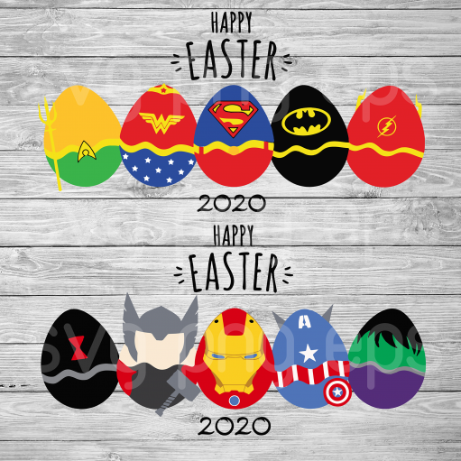 Super Hero Egg Happy Easter