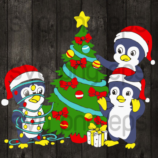 Penguin christmas tree svg, penguin christmas svg files, penguin svg, christmas tree svg, penguin christmas svg, penguin christmas svg cutting files
