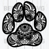 Paw Svg Files, Mandala Paw Svg Files, Mandala Svg, Paw Svg, Mandala Paw Cutting Files For Cricut, Svg, Dxf, Eps, Png Instant Download