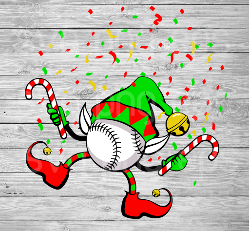 Softball Gnome Christmas Svg