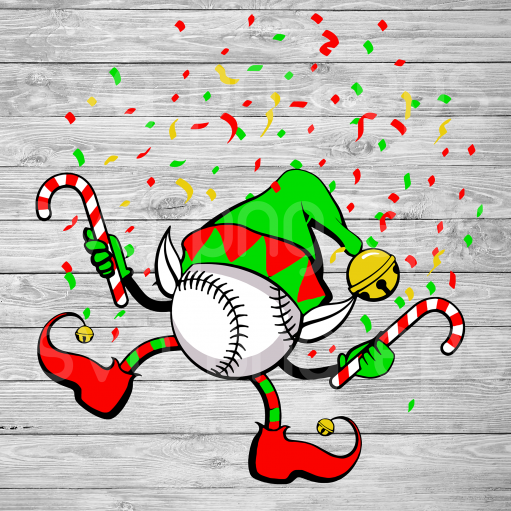 Softball Gnome Christmas Svg