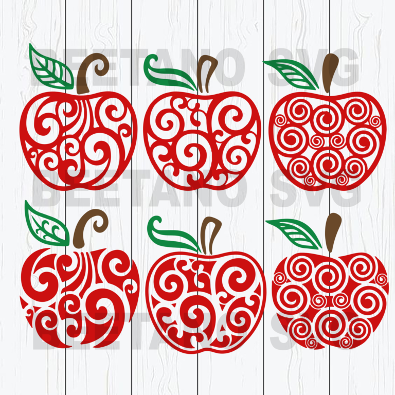 Apple for teacher SVG, DXF, EPS, PNG Instant Download