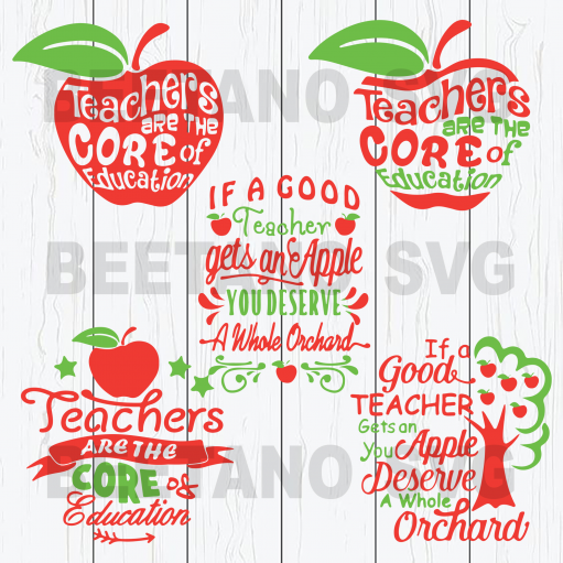 Teacher quotes bundle apple svg