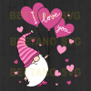 Gnomes I Love You Valentine Day Cutting Files