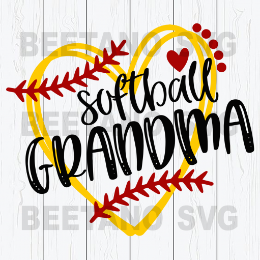 Softball grandma svg