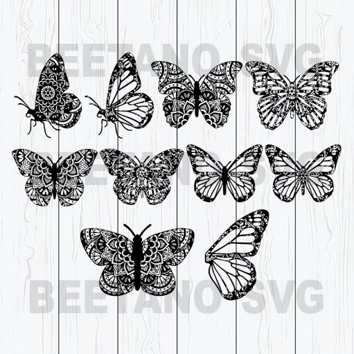 Mandala Butterfly Svg Bundle Files, Mandala Butterfly Svg, Butterfly Svg Bundle Files, Mandala Svg