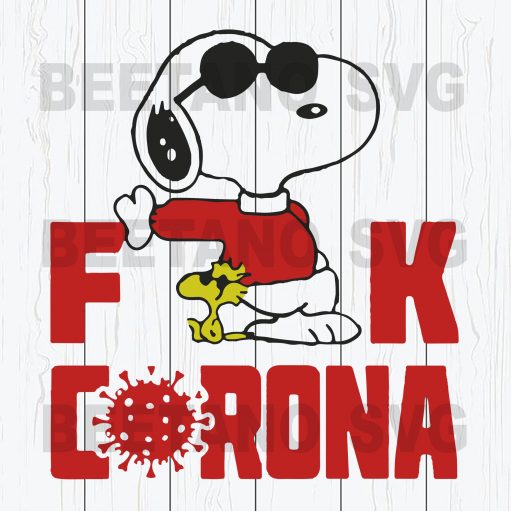 Snoopy Fuck Corona Svg