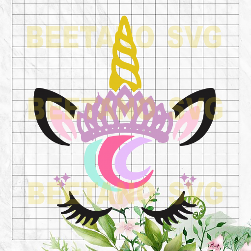 Princess unicorn Cutting Files For Cricut, SVG, DXF, EPS, PNG Instant Download