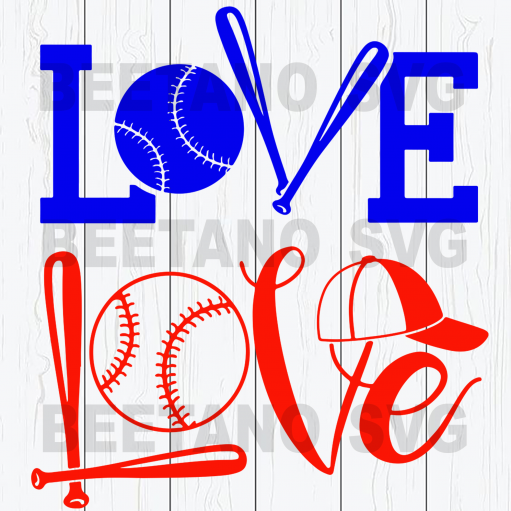 Baseball love SVG