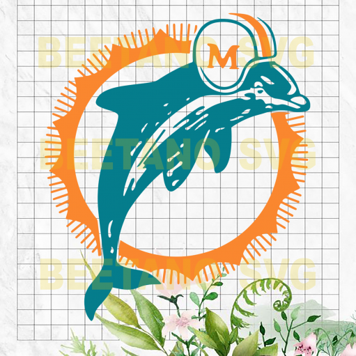 Miami Dolphins logo Cutting Files For Cricut, SVG, DXF, EPS, PNG Instant Download