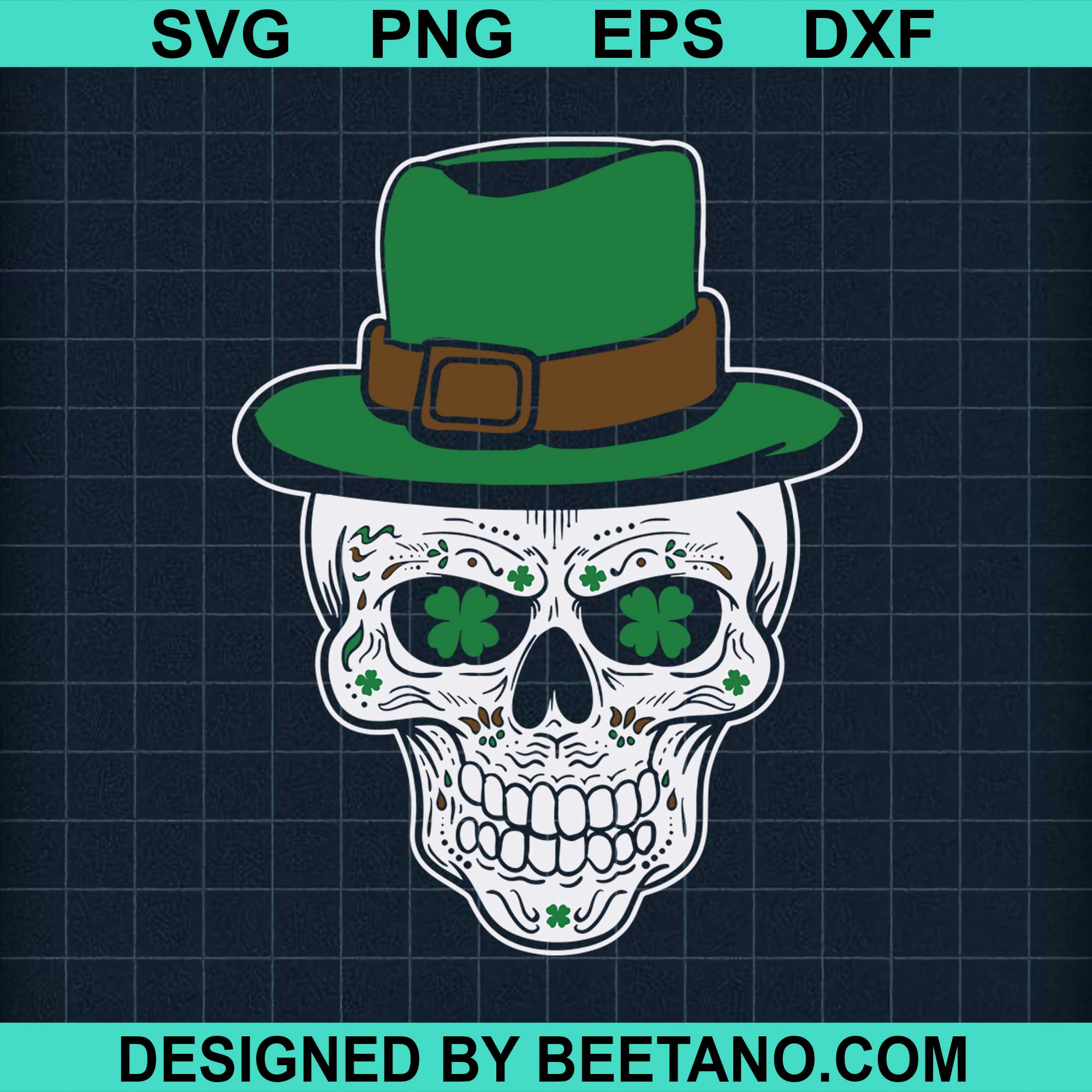 St Patrick Day Skull SVG cut file for cricut silhouette machine make ...