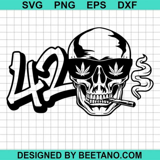 Skull Cannabis 420 SVG