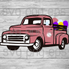 Red Easter Truck Svg Files, Easter Egg Svg, Easter Egg Svg Bundle, Easter Truck Files For Cricut, Svg, Dxf, Eps, Png Instant Download