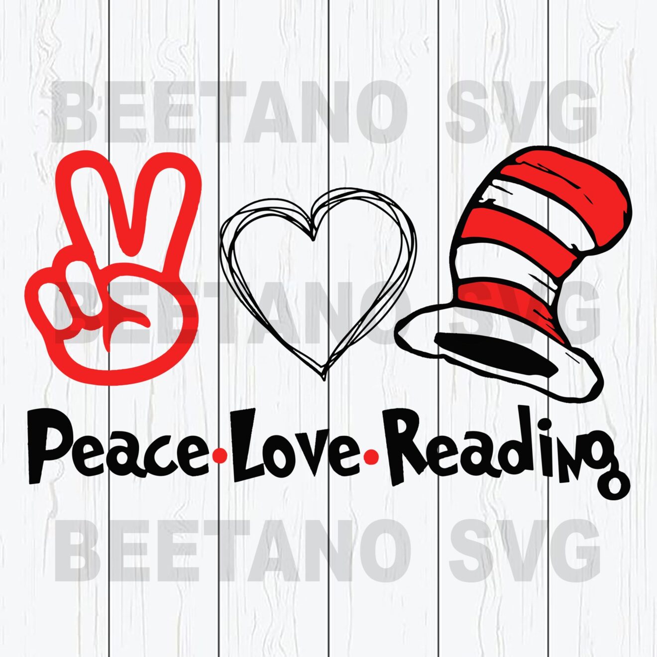 Peace Love Reading Svg, Peace Love Reading Svg Files, Reading Svg Files, Dr Seuss Reading Svg