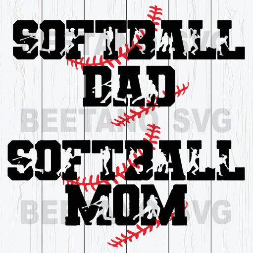Softball Dad Softball Mom Svg