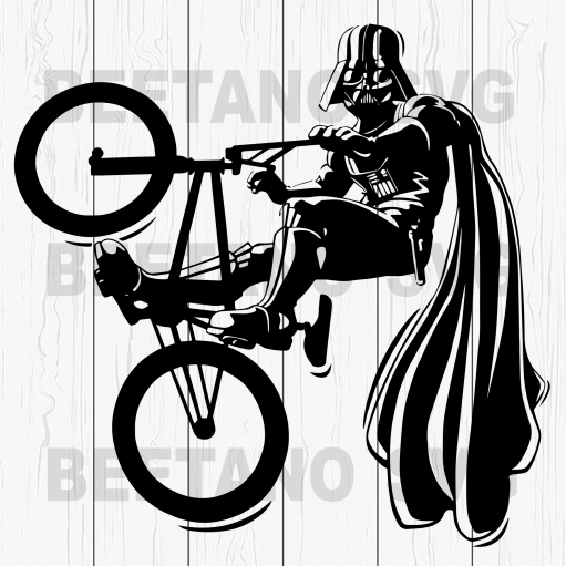Star wars darth vader bicycle funny SVG