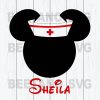 Mickey Nurse Head Svg