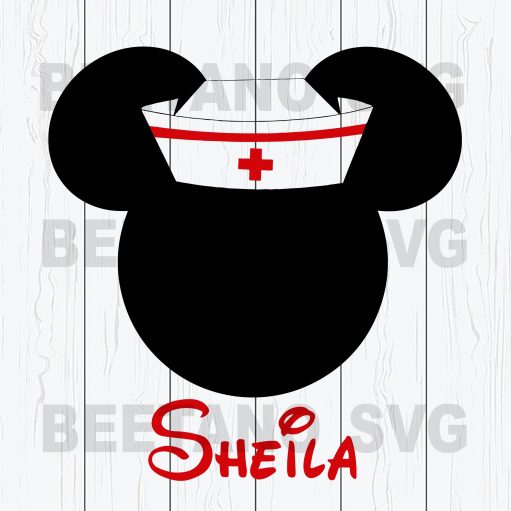 Mickey Nurse Head Svg