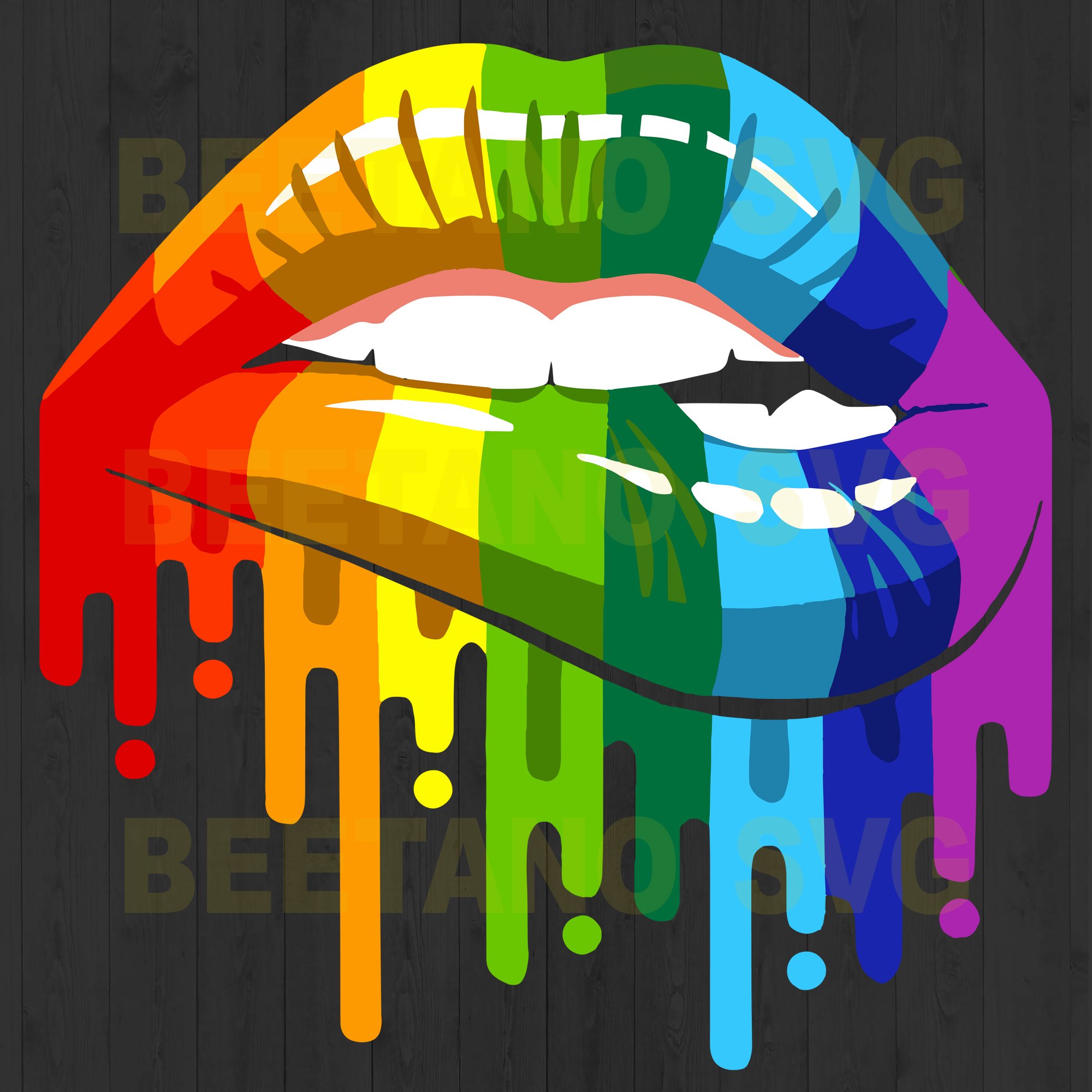 Rainbow Lips Svg Files, LGBT Lips Svg Files, Rainbow Lips LGBT ...