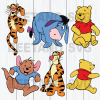 Winnie-The-Pooh Character Bundle Cutting Files For Cricut, Svg, Dxf, Eps, Png Instant Download