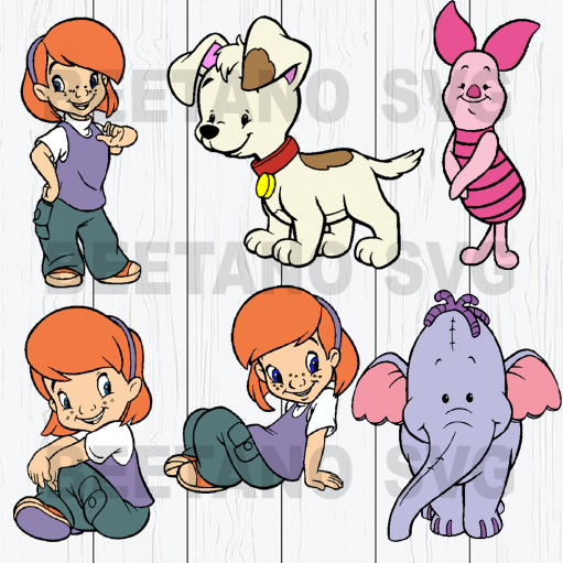 Winnie-The-Pooh Bundle Files For Cricut, Svg, Dxf, Eps, Png Instant Download