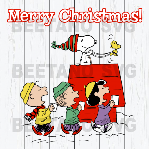 Merry Christmas Snoopy Svg