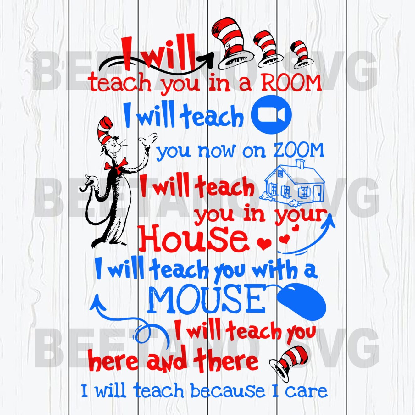 I Will Teach You In A Room Dr Seuss Svg