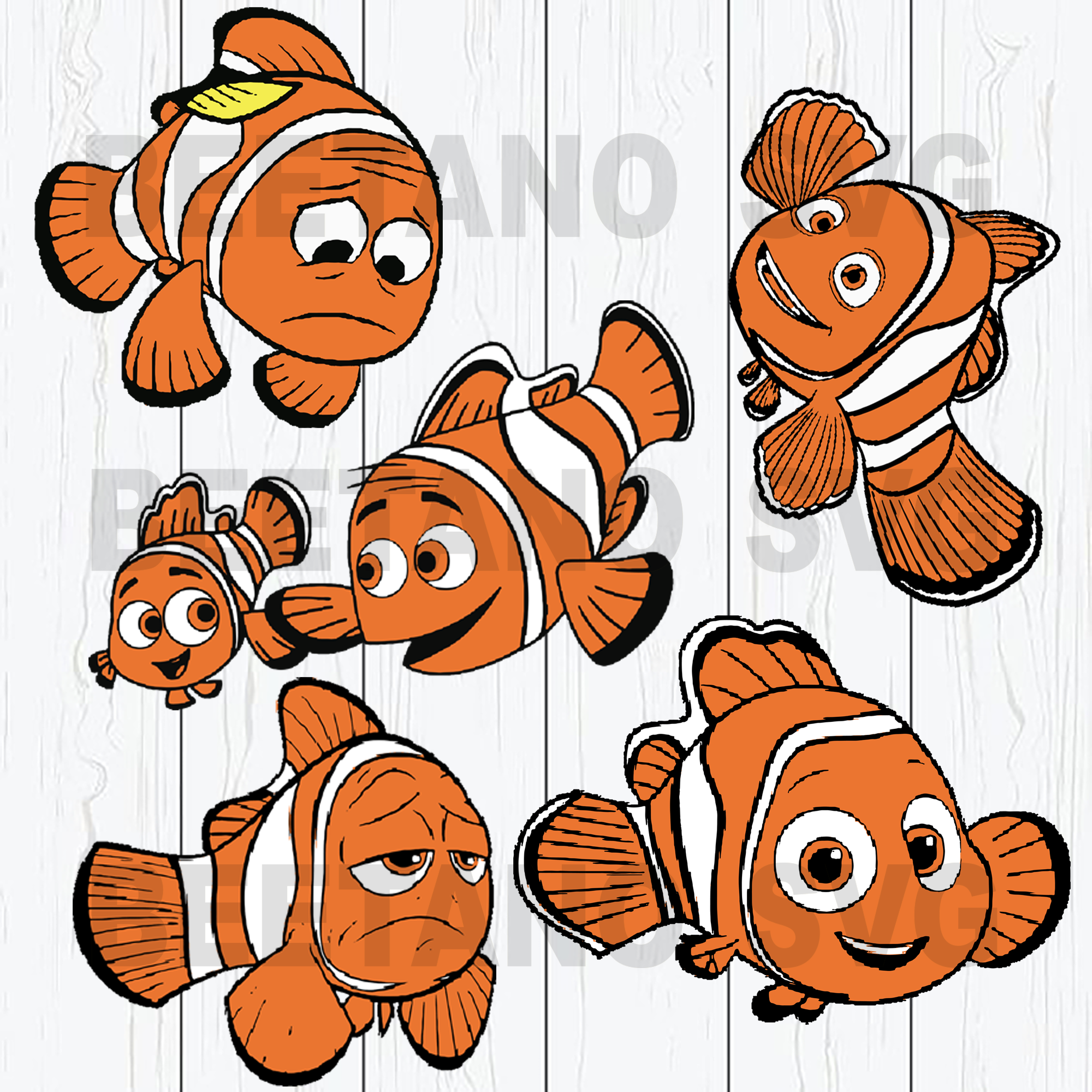 Finding nemo disney bundle SVG, Nemo fish SVG, DXF, EPS, PNG Instant  Download