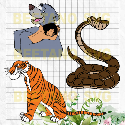Jungle book Cutting Files For Cricut, SVG, DXF, EPS, PNG Instant Download