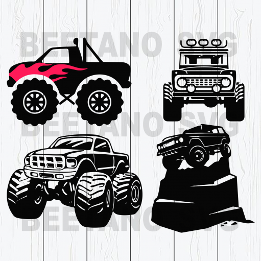 Jeep car silhouette Cutting Files For Cricut, SVG, DXF, EPS, PNG Instant Download