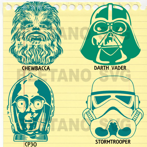 Star Wars Face Bundle Svg