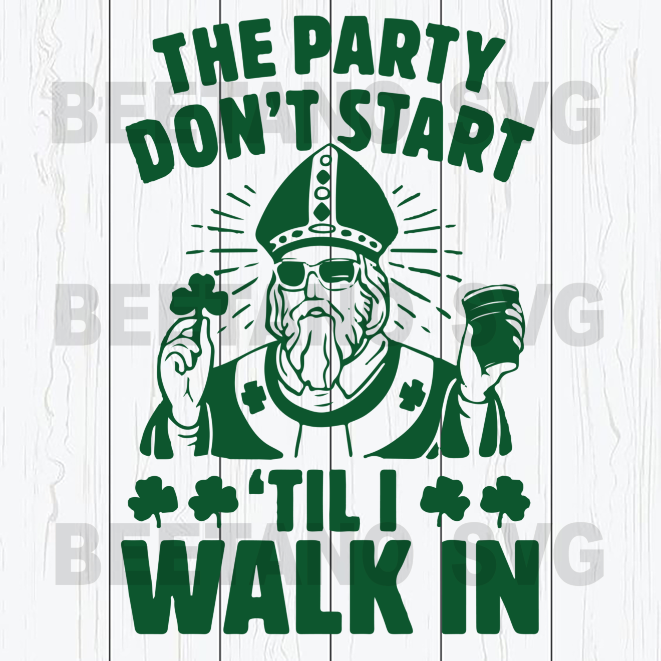 The party don't start vector Cutting Files For Cricut, SVG, DXF, EPS, PNG Instant Download