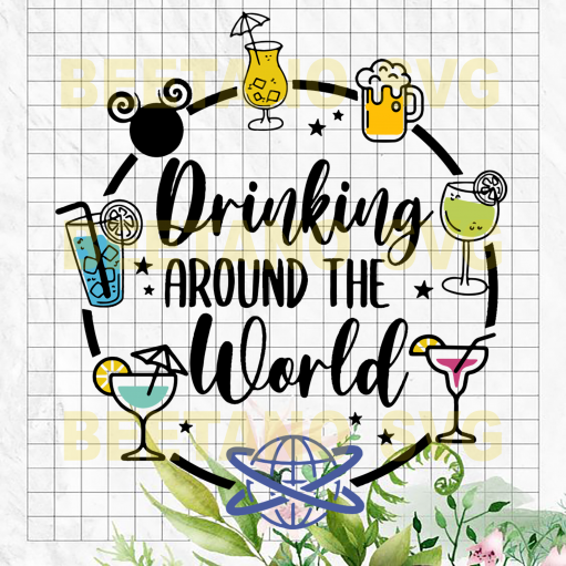 Drinking Around The World Svg