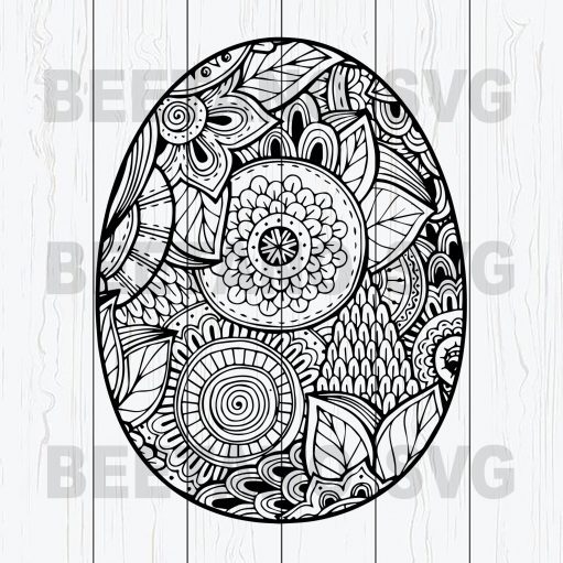 Mandala Easter Egg Svg