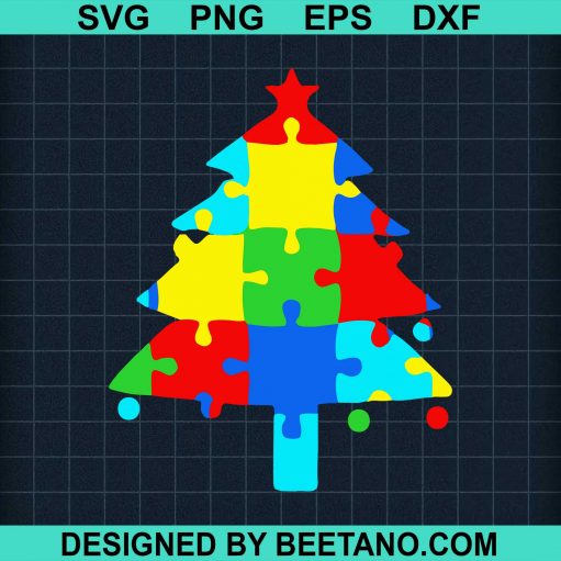 Autism Christmas Tree Svg