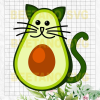 Avocado Cat Svg Files