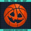 Basketball Pumpkin Vintage Halloween Svg