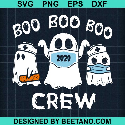 Boo Boo Boo Crew Funny Nurse Halloween Ghost Cute