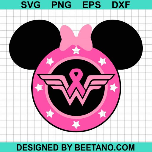 Breast Cancer Wonder Woman Svg