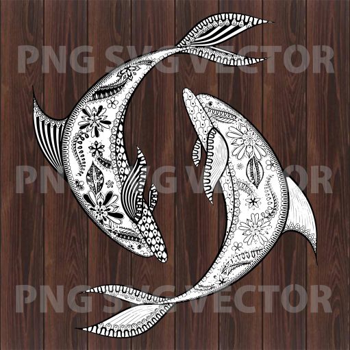 Mandala Dolphin Svg Bundle, Mandala Dolphin Cutting Files, Mandala Dolphin Vector Bundle, Dolphin Svg Files For Cricut, Svg, Dxf, Eps, Png Instant Download