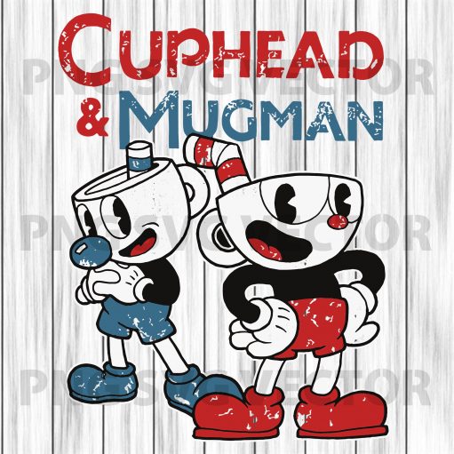 Cuphead and mugman svg